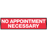 2' X 8' FullSpeed Automotive Red No Appointment Necessary Mesh Bay Banner