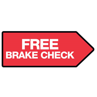 46" x 18" FullSpeed Automotive Red Free Brake Check Arrow Spinner Sign (double-sided)