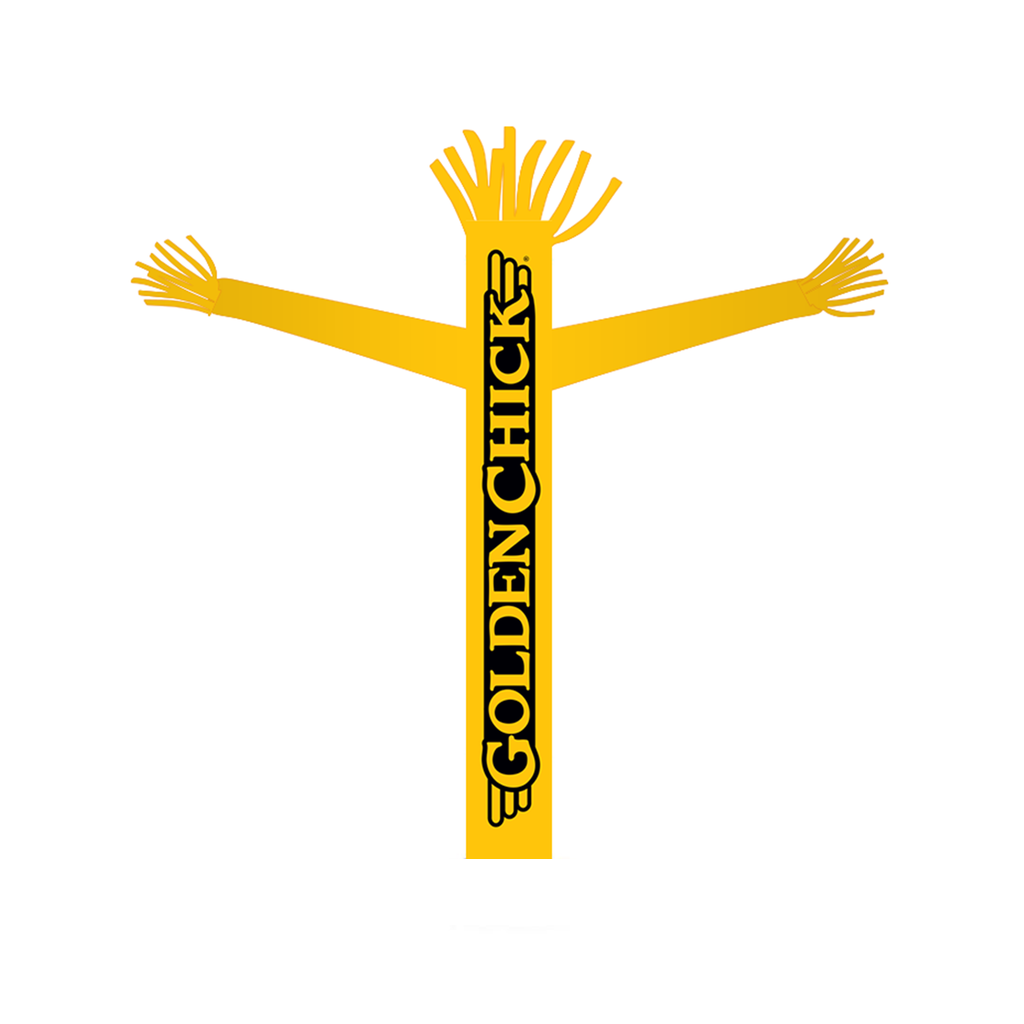 18' Golden Chick Yellow Logo Tube Dancer (with arms)
