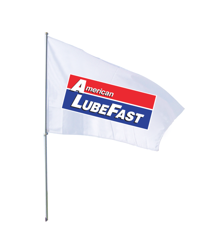 3' X 5'  FullSpeed Automotive American LubeFast White Logo Flag