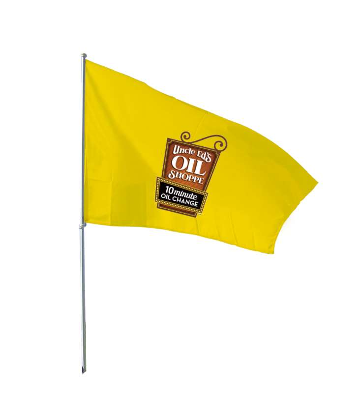 3' X 5'  FullSpeed Automotive Uncle Ed's Yellow Logo Flag    
