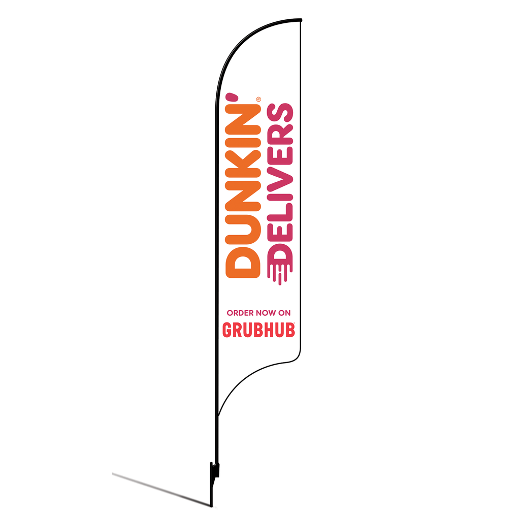 Kit for 15' Dunkin' Donuts White GrubHub AdverSail