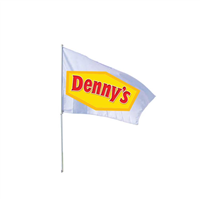 3' x 5' Denny's White Logo Flag