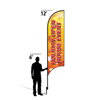 12' Ace Hardware Yellow & Orange Holiday Open House AdverSail Flag